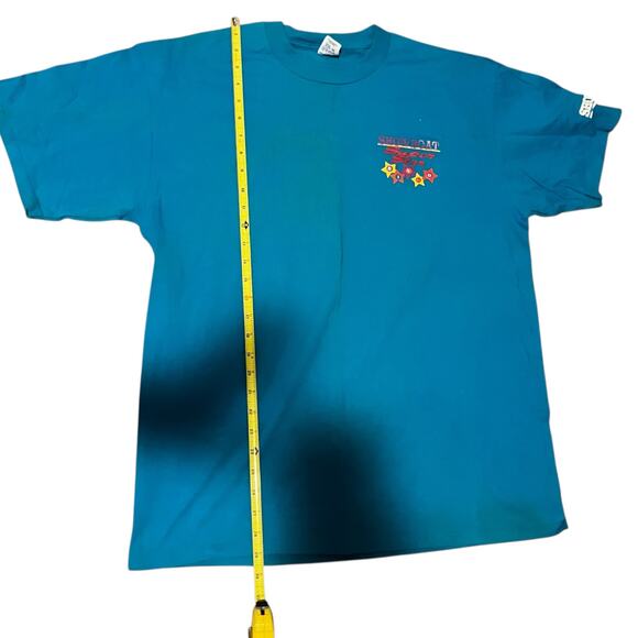 Vintage Showboat Super Star Bingo Las Vegas Casino Tee XL Turquoise Retro - Picture 10 of 12